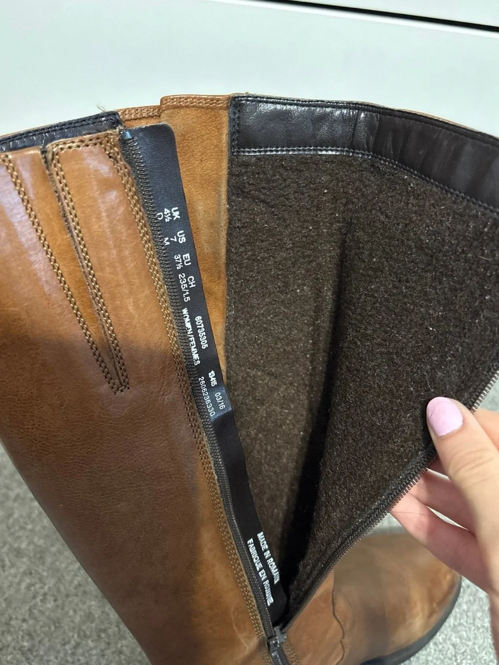 Clarks Mullin Spice Tan Leather Riding Boots